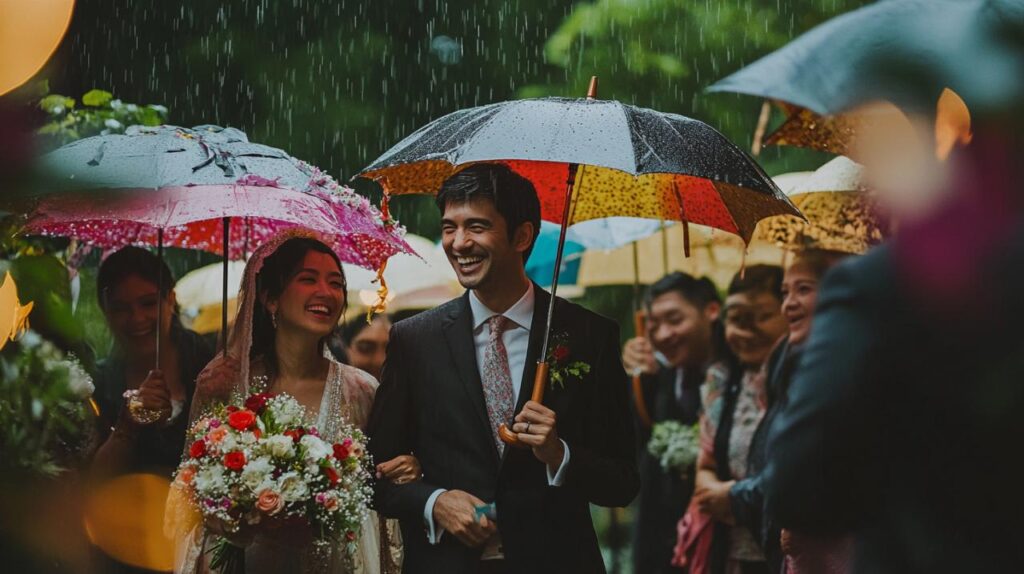 Matrimonio lluvioso, ¿matrimonio feliz? Expresión icónica de las ceremonias de matrimonio: descubre su origen y significado